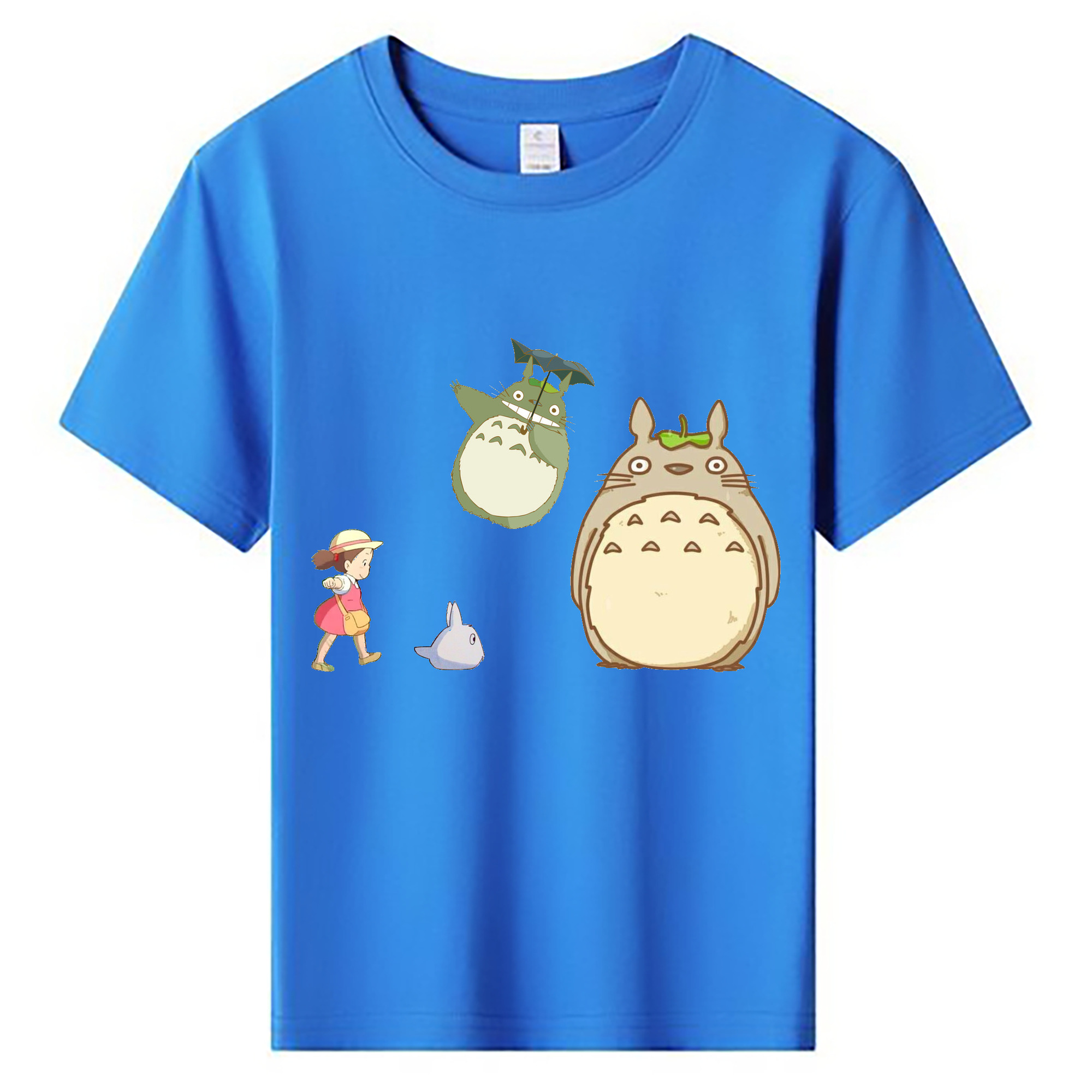 （画像用） となりのトトロ 草壁メイ 草壁サツキ My Neighbor Totoro Satsuki Kusakabe Mei Kusakabe 綿100％キッズTシャツ（フロントプリント）